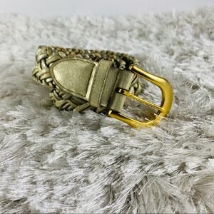 Vintage Gold Metallic Woven Belt Small Medium